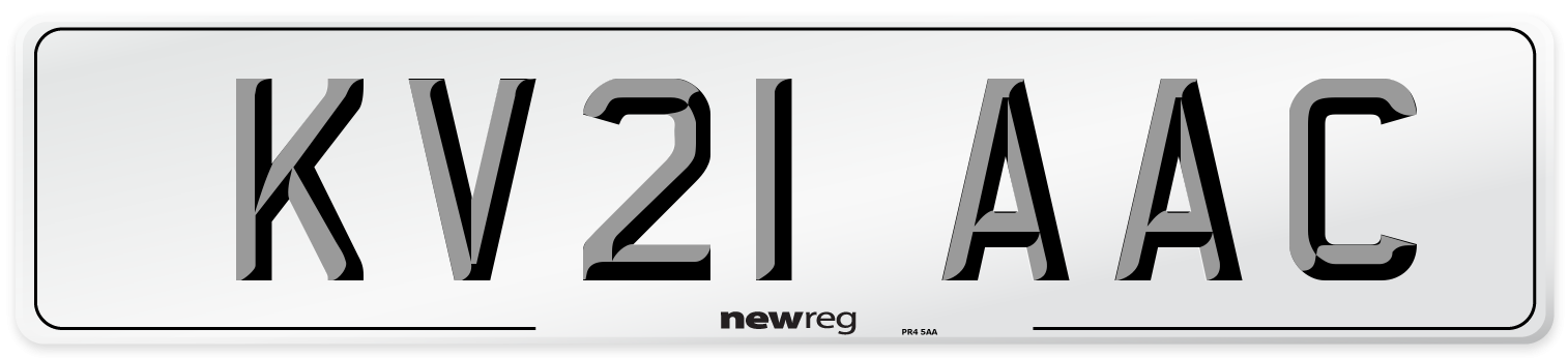 KV21 AAC Number Plate from New Reg